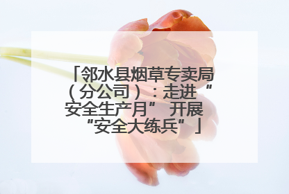 邻水县烟草专卖局（分公司）：走进“安全生产月” 开展“安全大练兵”
