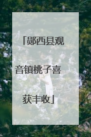 郧西县观音镇桃子喜获丰收