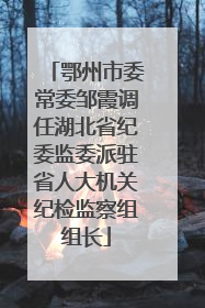 鄂州市委常委邹霞调任湖北省纪委监委派驻省人大机关纪检监察组组长
