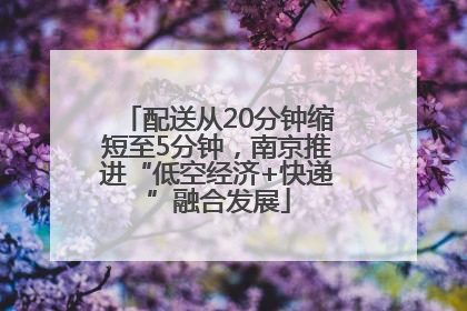 配送从20分钟缩短至5分钟，南京推进“低空经济+快递”融合发展