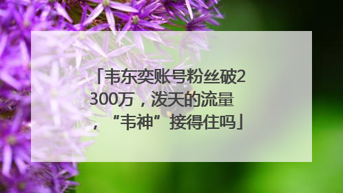 韦东奕账号粉丝破2300万，泼天的流量，“韦神”接得住吗
