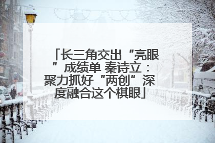 长三角交出“亮眼”成绩单 秦诗立：聚力抓好“两创”深度融合这个棋眼