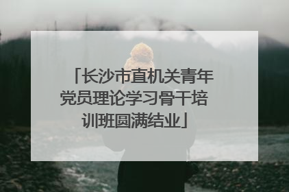 长沙市直机关青年党员理论学习骨干培训班圆满结业