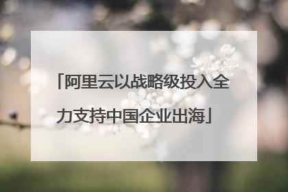 阿里云以战略级投入全力支持中国企业出海
