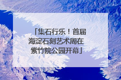 集石行乐！首届海淀石刻艺术周在紫竹院公园开幕