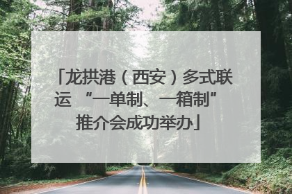龙拱港（西安）多式联运 “一单制、一箱制” 推介会成功举办
