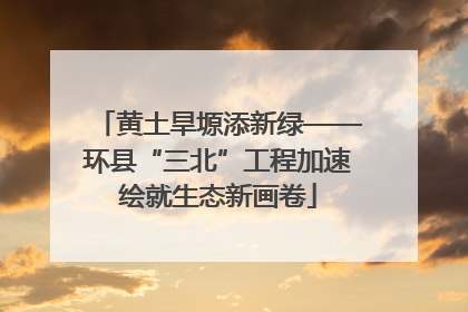 黄土旱塬添新绿——环县“三北”工程加速绘就生态新画卷