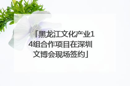 黑龙江文化产业14组合作项目在深圳文博会现场签约