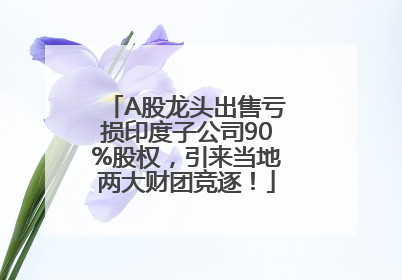 A股龙头出售亏损印度子公司90%股权，引来当地两大财团竞逐！
