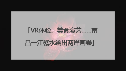 VR体验、美食演艺……南昌一江赣水绘出两岸画卷